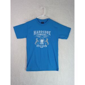 Aeropostale Y2K Women's Small Blue Cowgirl Graphic Short Sleeve Tee